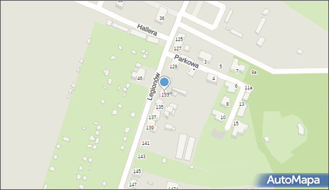 Czeladź, Legionów, 133, mapa Czeladź