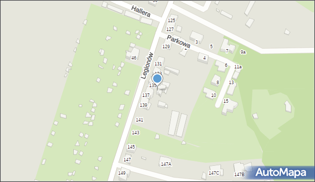 Czeladź, Legionów, 135A, mapa Czeladź