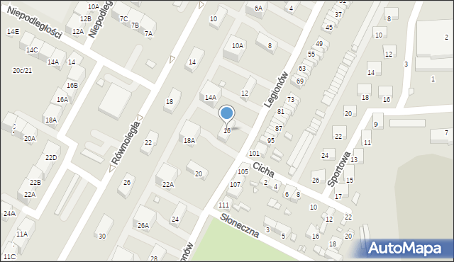 Czeladź, Legionów, 16, mapa Czeladź