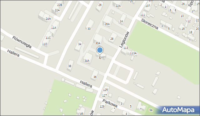 Czeladź, Legionów, 32, mapa Czeladź