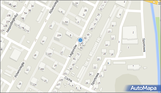 Czeladź, Legionów, 67, mapa Czeladź