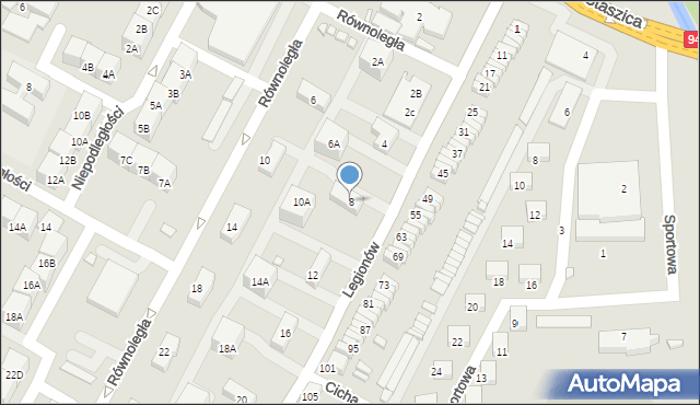 Czeladź, Legionów, 8, mapa Czeladź