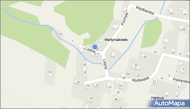 Czernichów, Leśna, 3, mapa Czernichów