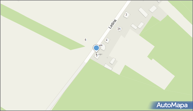 Czerwin, Leśna, 5, mapa Czerwin