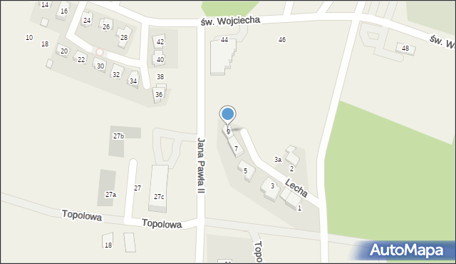 Czerwonak, Lecha, 9, mapa Czerwonak