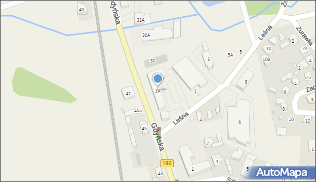 Czerwonak, Leśna, 1A, mapa Czerwonak