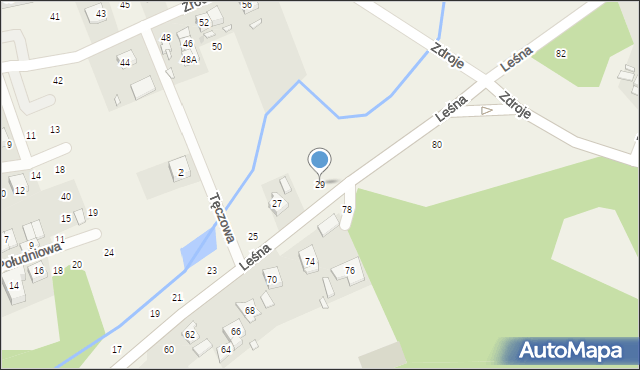 Czerwonak, Leśna, 29, mapa Czerwonak