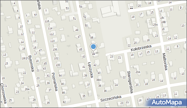 Częstochowa, Łęczycka, 44, mapa Częstochowy