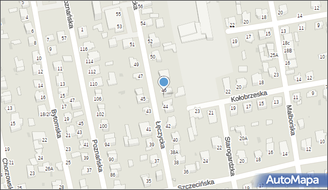 Częstochowa, Łęczycka, 46A, mapa Częstochowy