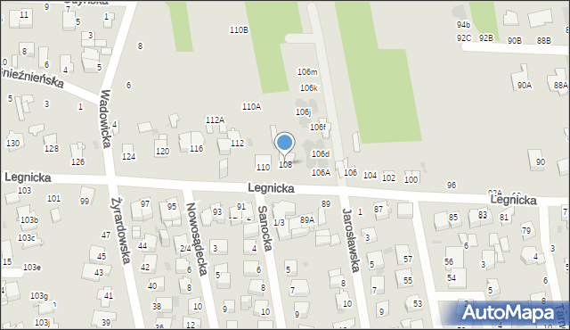 Częstochowa, Legnicka, 108, mapa Częstochowy
