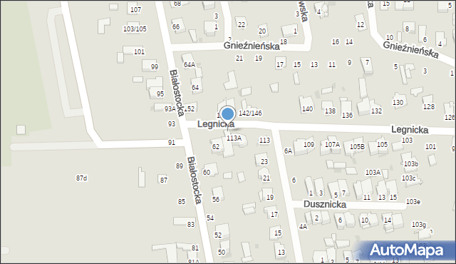 Częstochowa, Legnicka, 115, mapa Częstochowy