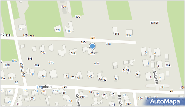 Częstochowa, Legnicka, 66a, mapa Częstochowy