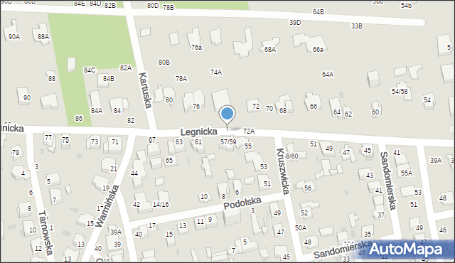 Częstochowa, Legnicka, 74, mapa Częstochowy