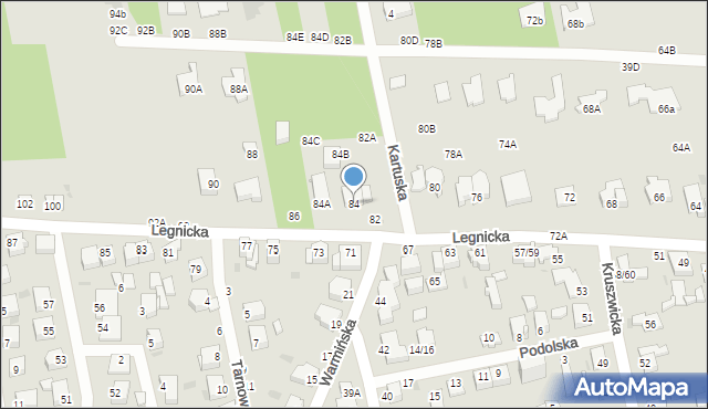 Częstochowa, Legnicka, 84, mapa Częstochowy