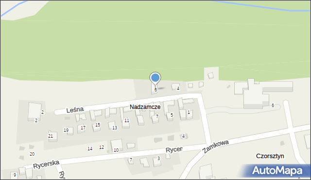 Czorsztyn, Leśna, 6, mapa Czorsztyn