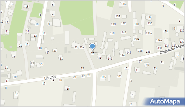 Czosnów, Lercha Władysława, 37, mapa Czosnów