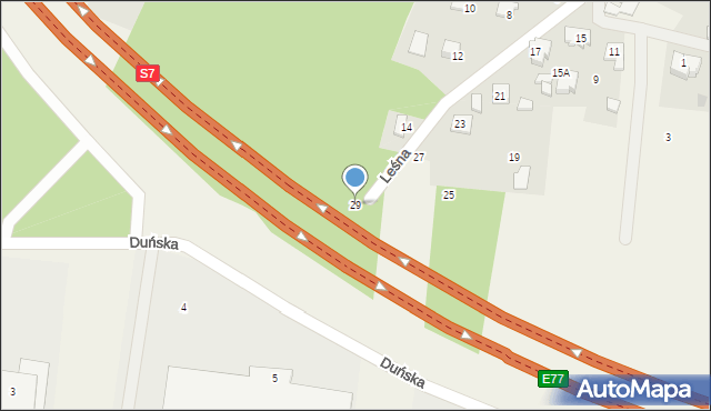 Czosnów, Leśna, 29, mapa Czosnów