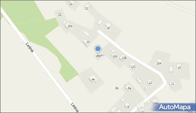 Czudec, Leśna, 20b, mapa Czudec