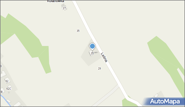Czudec, Leśna, 33, mapa Czudec