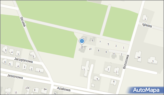 Dąbcze, Leśna Osada, 12, mapa Dąbcze