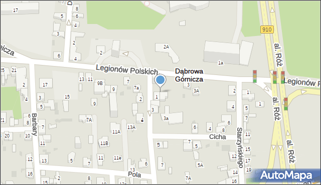 Dąbrowa Górnicza, Legionów Polskich, 5, mapa Dąbrowa Górnicza