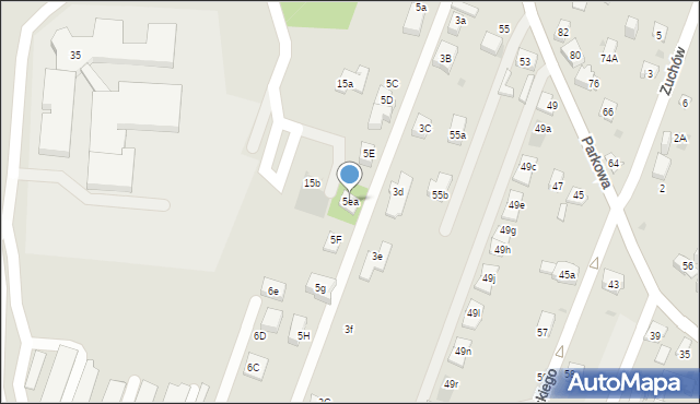 Dąbrowa Górnicza, Łęknice, 5ea, mapa Dąbrowa Górnicza