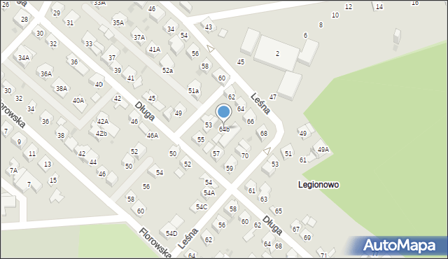 Dąbrowa Górnicza, Leśna, 64b, mapa Dąbrowa Górnicza