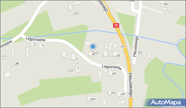 Dąbrowa Tarnowska, Legionistów, 2a, mapa Dąbrowa Tarnowska