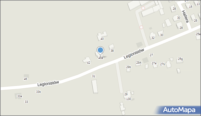 Dąbrowa Tarnowska, Legionistów, 40a, mapa Dąbrowa Tarnowska