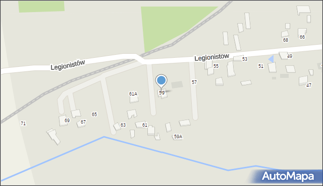 Dąbrowa Tarnowska, Legionistów, 59, mapa Dąbrowa Tarnowska