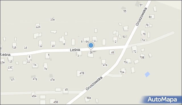 Dąbrowa Tarnowska, Leśna, 1b, mapa Dąbrowa Tarnowska