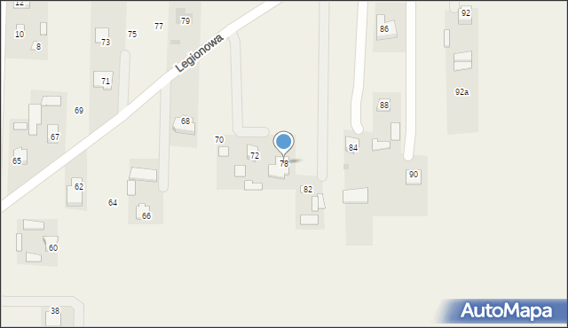 Dąbrowica, Legionowa, 78, mapa Dąbrowica