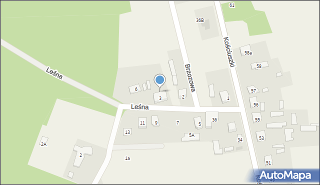 Dąbrówka, Leśna, 4, mapa Dąbrówka