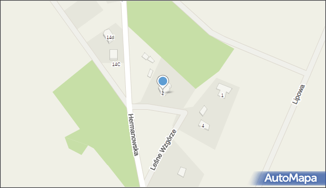 Dąbrówka, Leśne Wzgórze, 2, mapa Dąbrówka