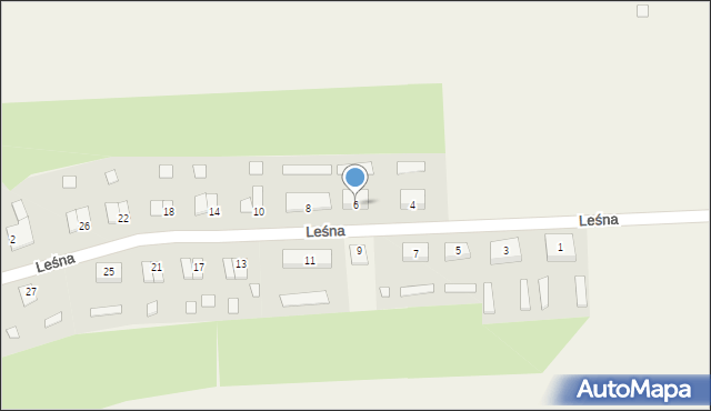 Dąbrówka, Leśna, 6, mapa Dąbrówka