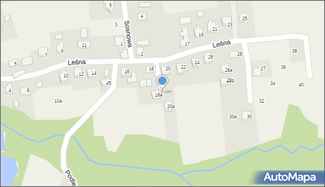 Dankowice, Leśna, 22a, mapa Dankowice