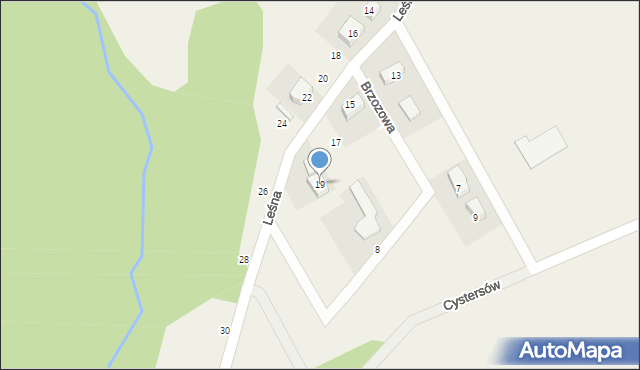 Darzlubie, Leśna, 19, mapa Darzlubie