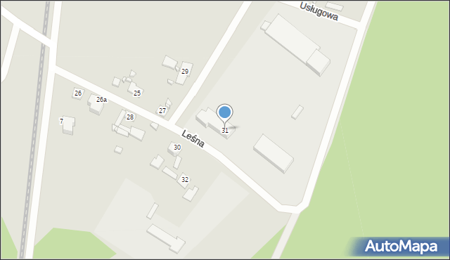 Dębno, Leśna, 31, mapa Dębno