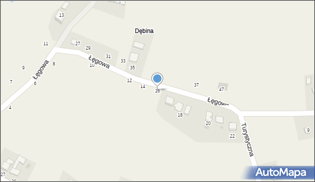 Dębowiec, Łęgowa, 16, mapa Dębowiec