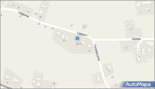 Dębowiec, Łęgowa, 20, mapa Dębowiec