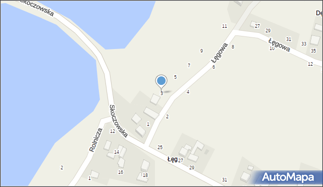 Dębowiec, Łęgowa, 3, mapa Dębowiec