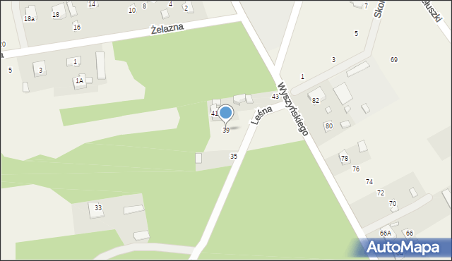 Długa Szlachecka, Leśna, 39, mapa Długa Szlachecka
