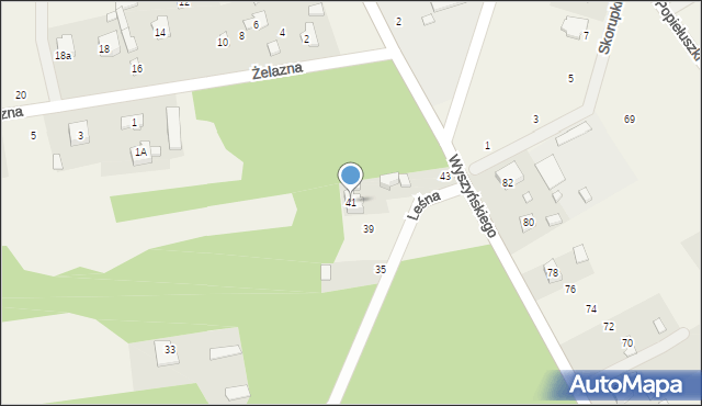 Długa Szlachecka, Leśna, 41, mapa Długa Szlachecka