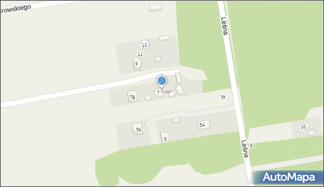 Długa Szlachecka, Leśna, 7A, mapa Długa Szlachecka