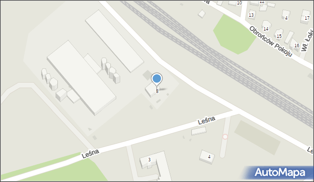 Dobiegniew, Leśna, 8, mapa Dobiegniew