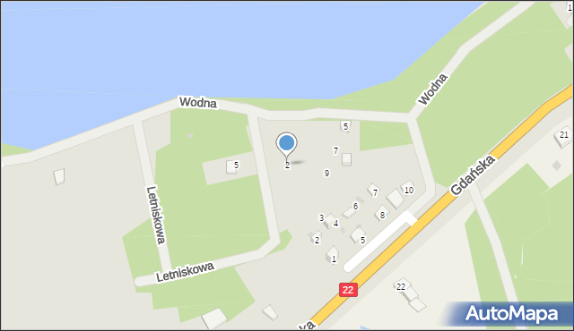 Dobiegniew, Letniskowa, 2, mapa Dobiegniew