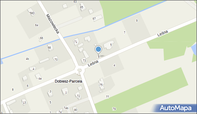 Dobiesz, Leśna, 3, mapa Dobiesz