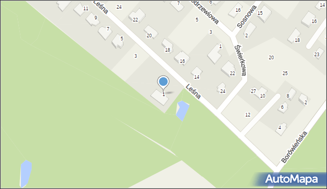 Dobrcz, Leśna, 1, mapa Dobrcz