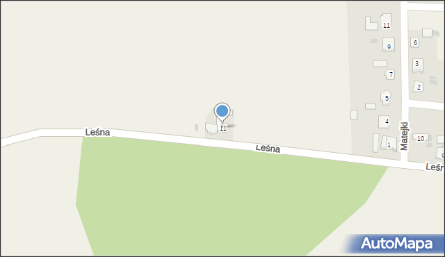 Dobre, Leśna, 11, mapa Dobre