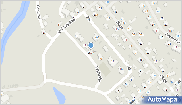 Dobre Miasto, Legionów, 15/17, mapa Dobre Miasto